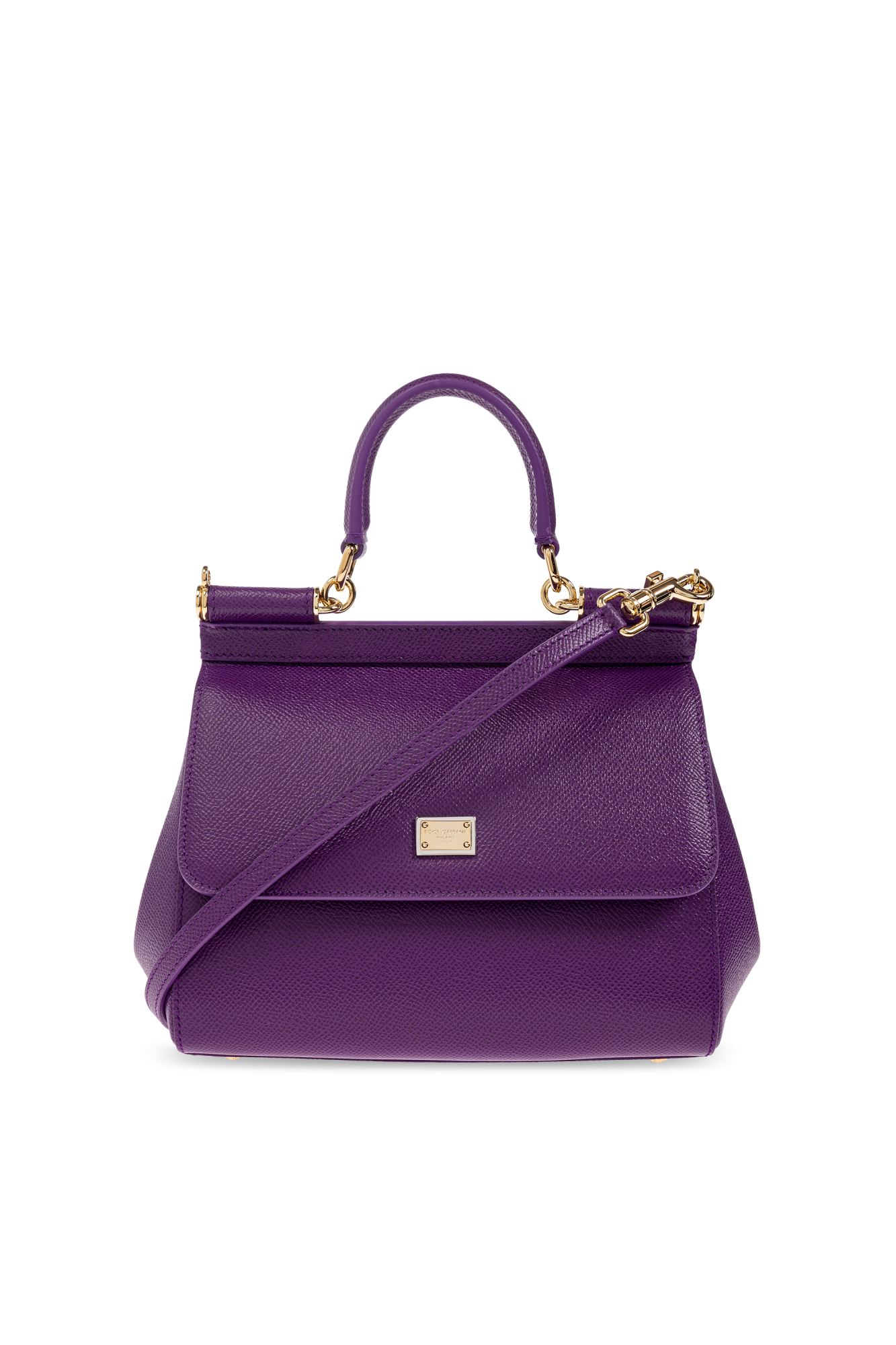 ハンドバッグ DOLCE & GABBANA Woman Handbag Violet BB6003B1001 8H438 Dolce & Gabbana - Sicily Media Leather handbag purple - The